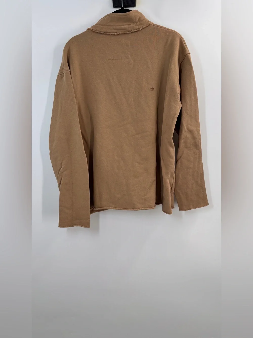Frank & Eileen Patrick Popover Henley Triple Fleece Camel - Picture 4 of 5